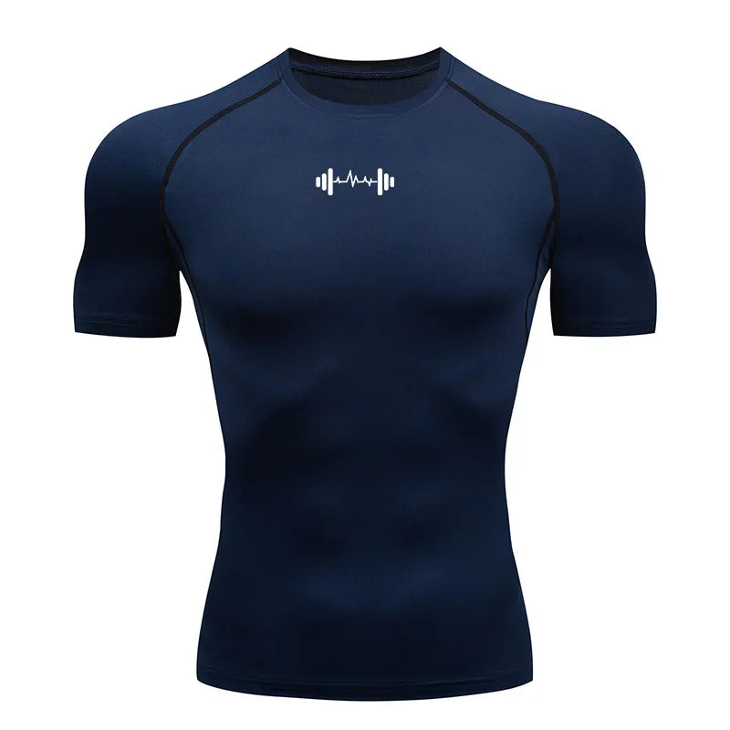 Camiseta de Compresion Estilo GYM Mancuerna