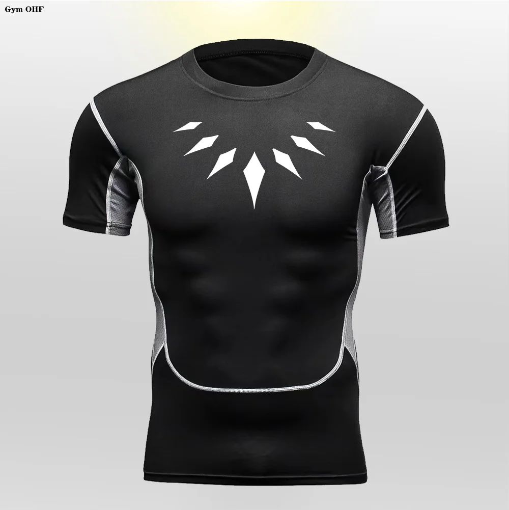 Camiseta de Compresion Estilo Black Panter