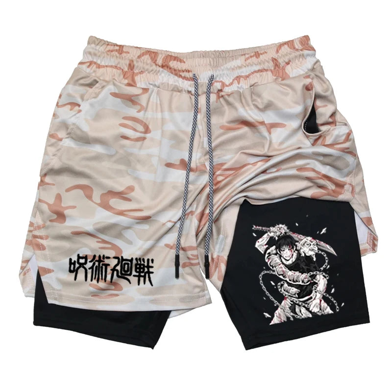 Shorts Deportivos Estilo TOJI de Jujutsu Kaisen