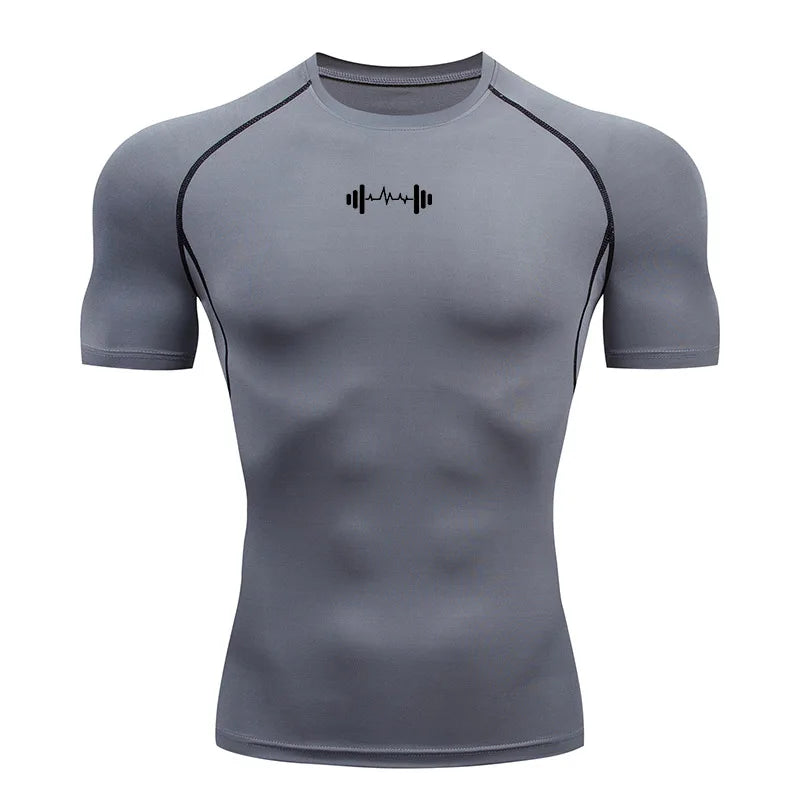 Camiseta de Compresion Estilo GYM Mancuerna