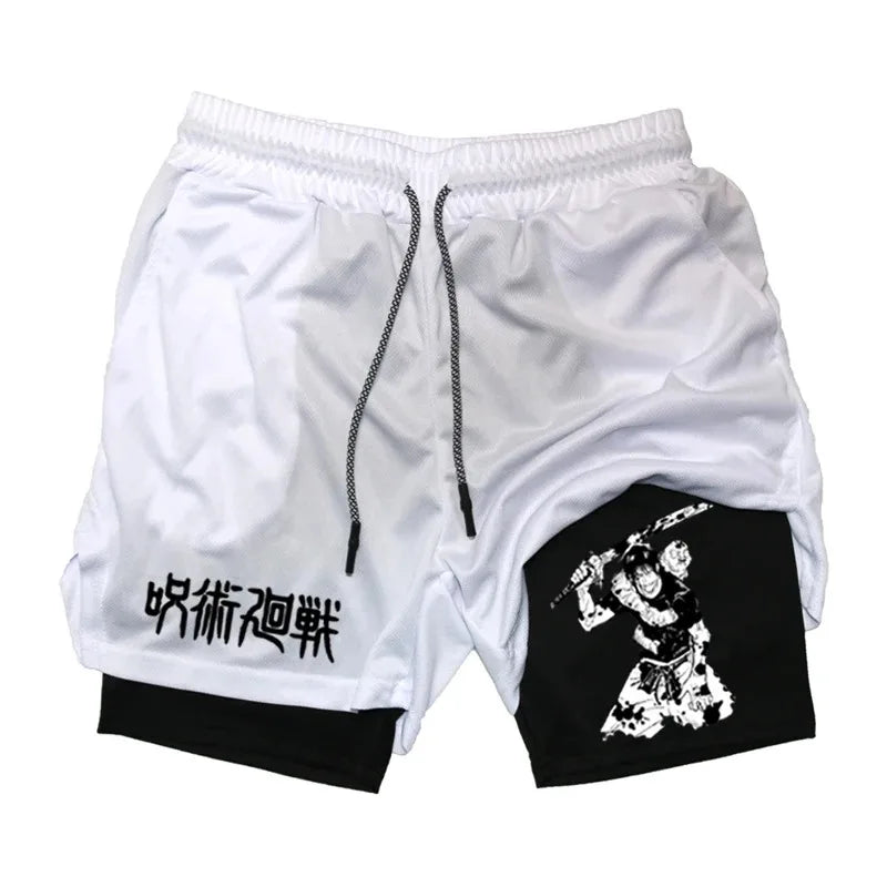 Shorts Deportivos Estilo TOJI de Jujutsu Kaisen