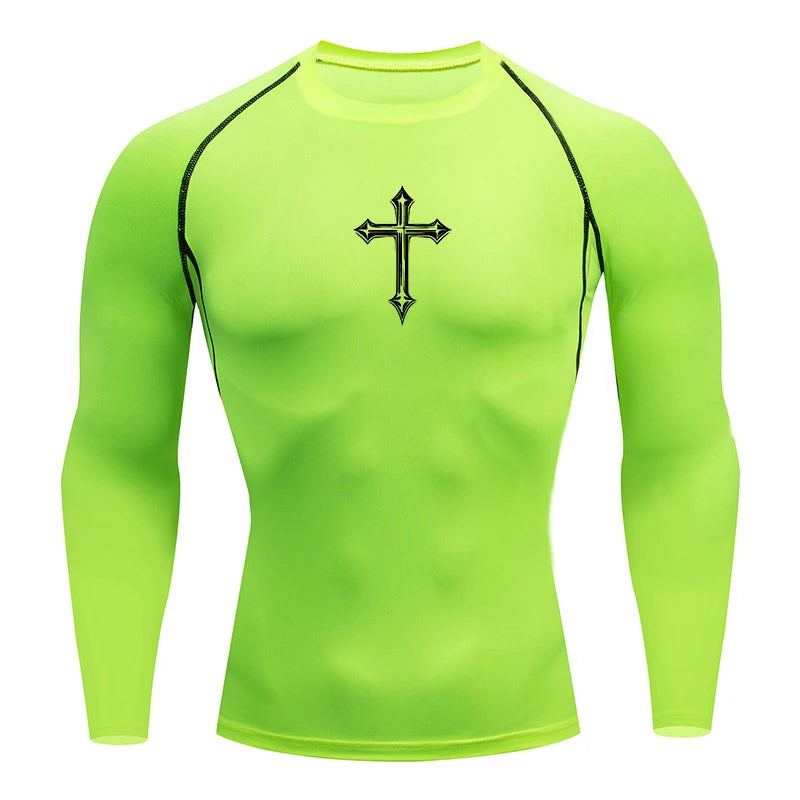 Camiseta de Compresion con CRUZ en el PECHO