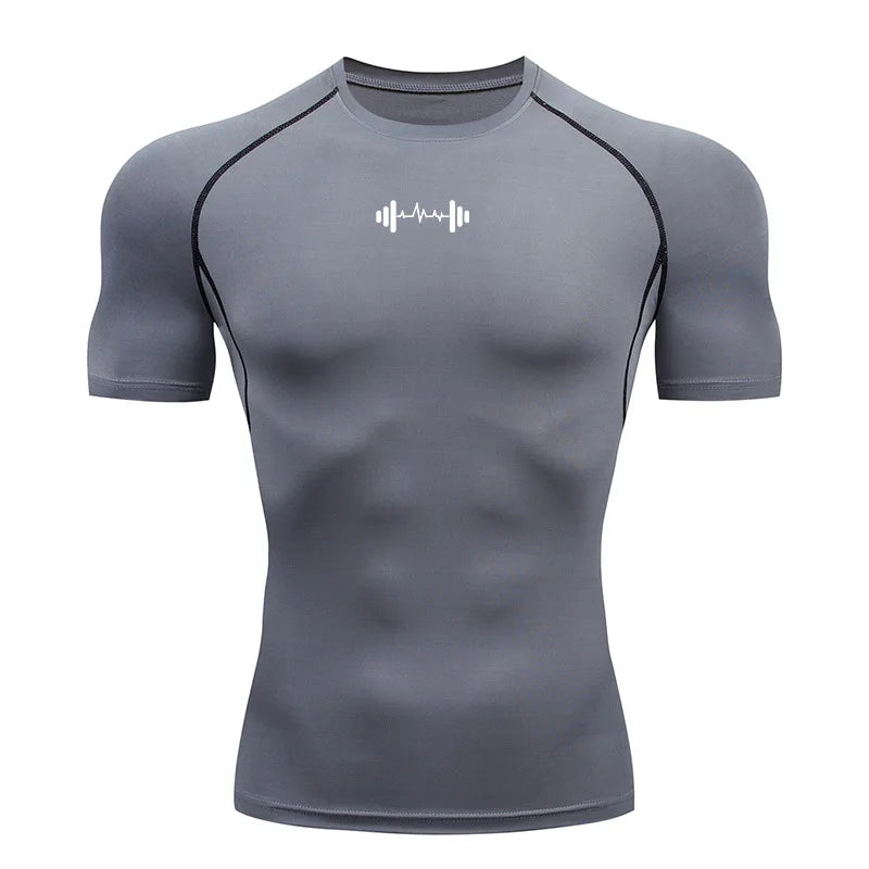 Camiseta de Compresion Estilo GYM Mancuerna
