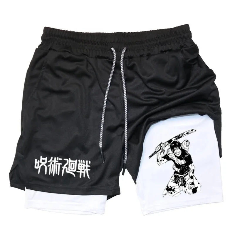 Shorts Deportivos Estilo TOJI de Jujutsu Kaisen