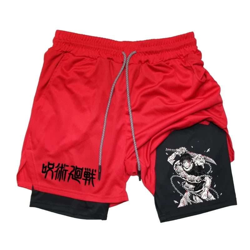 Shorts Deportivos Estilo TOJI de Jujutsu Kaisen