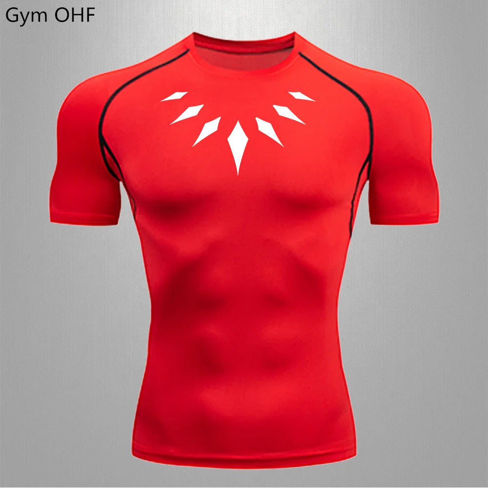 Camiseta de Compresion Estilo Black Panter