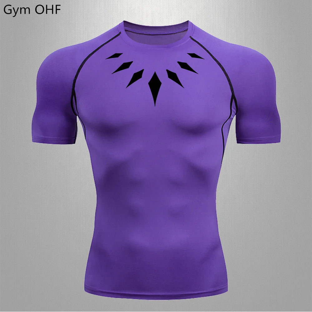 Camiseta de Compresion Estilo Black Panter