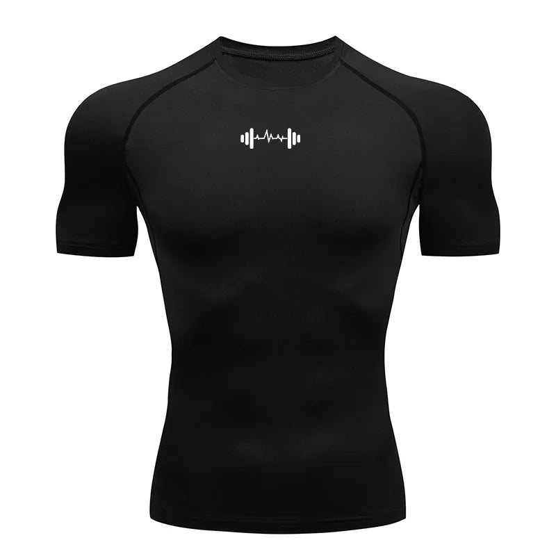 Camiseta de Compresion Estilo GYM Mancuerna