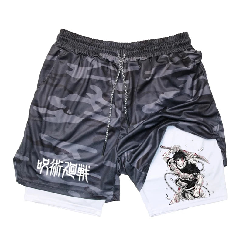 Shorts Deportivos Estilo TOJI de Jujutsu Kaisen