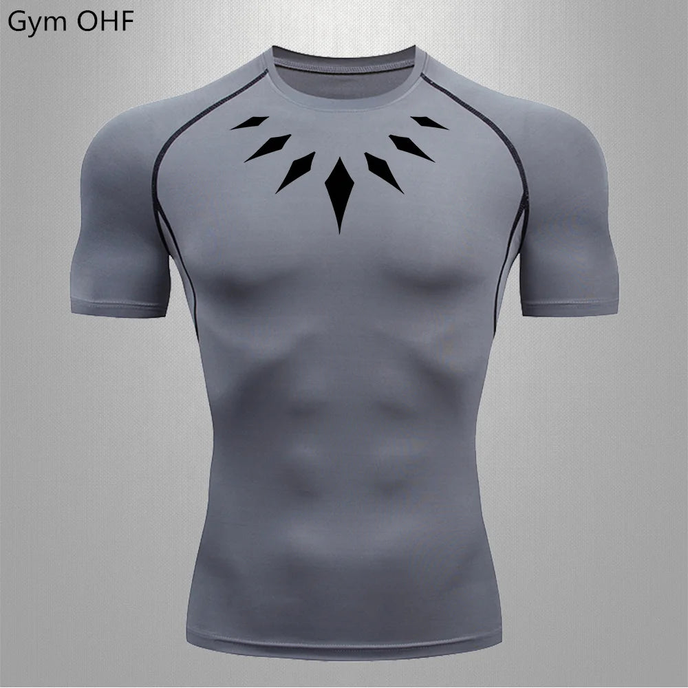 Camiseta de Compresion Estilo Black Panter
