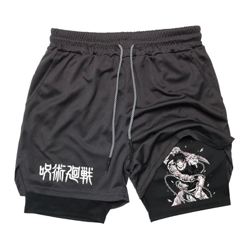 Shorts Deportivos Estilo TOJI de Jujutsu Kaisen