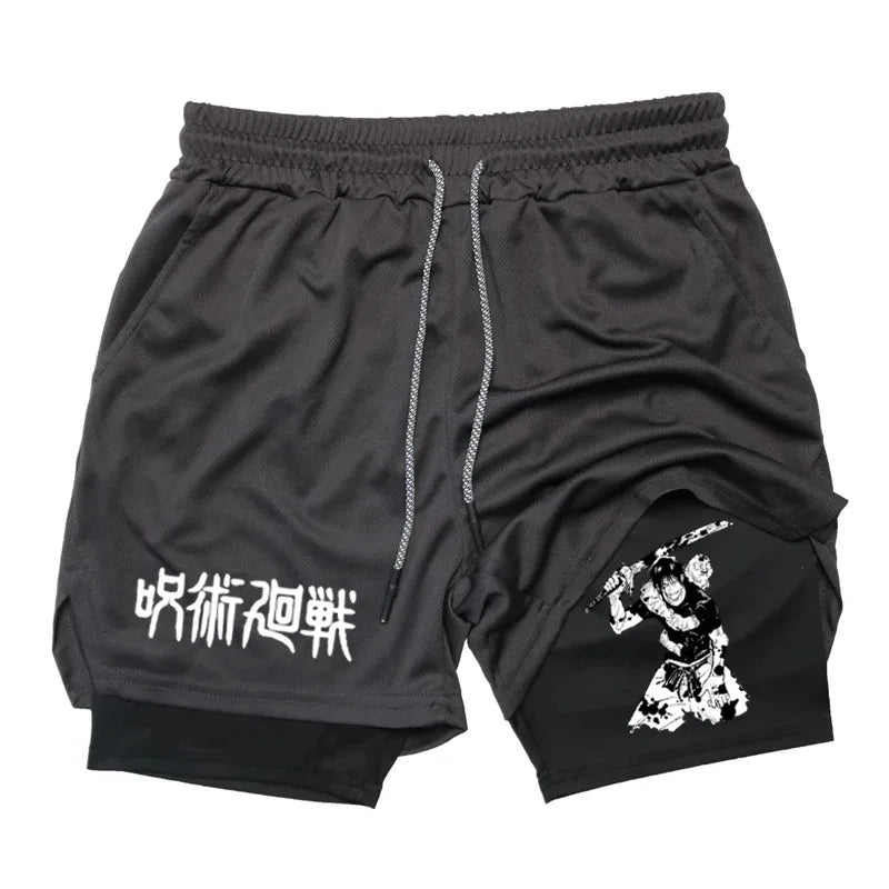 Shorts Deportivos Estilo TOJI de Jujutsu Kaisen