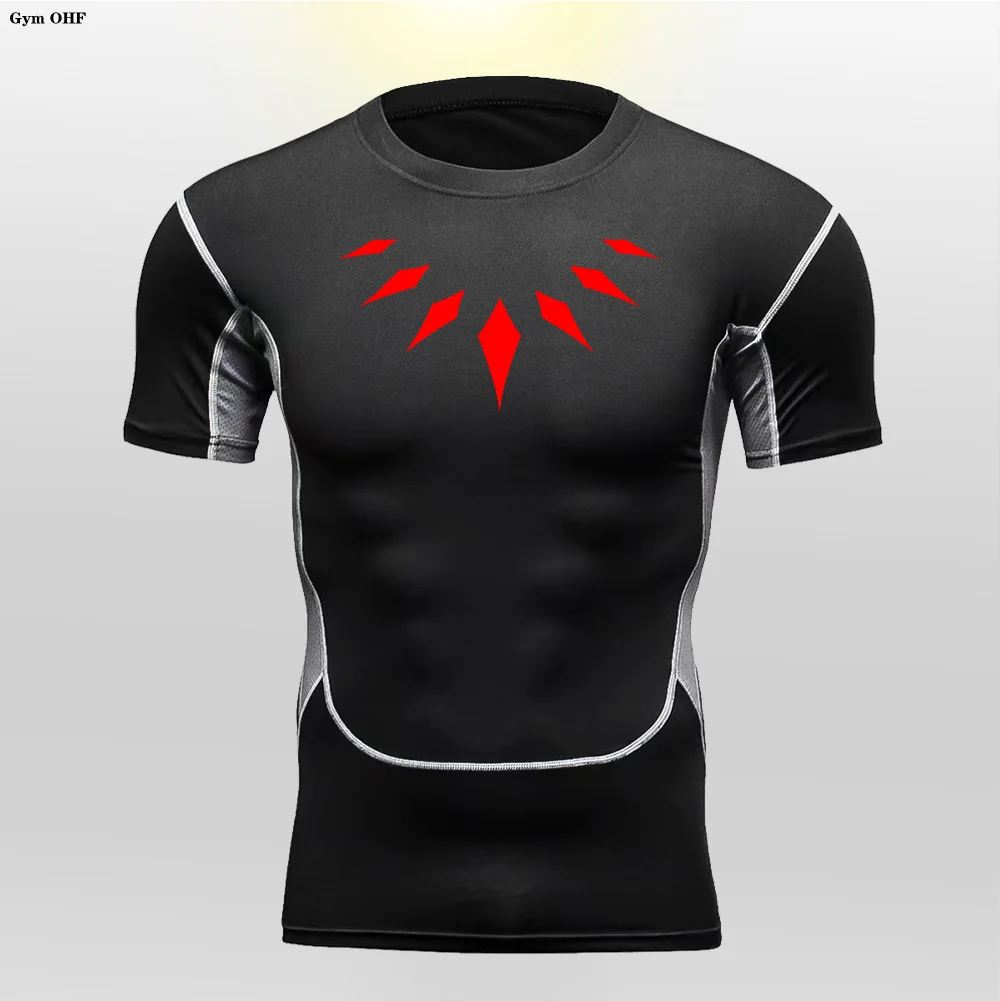 Camiseta de Compresion Estilo Black Panter