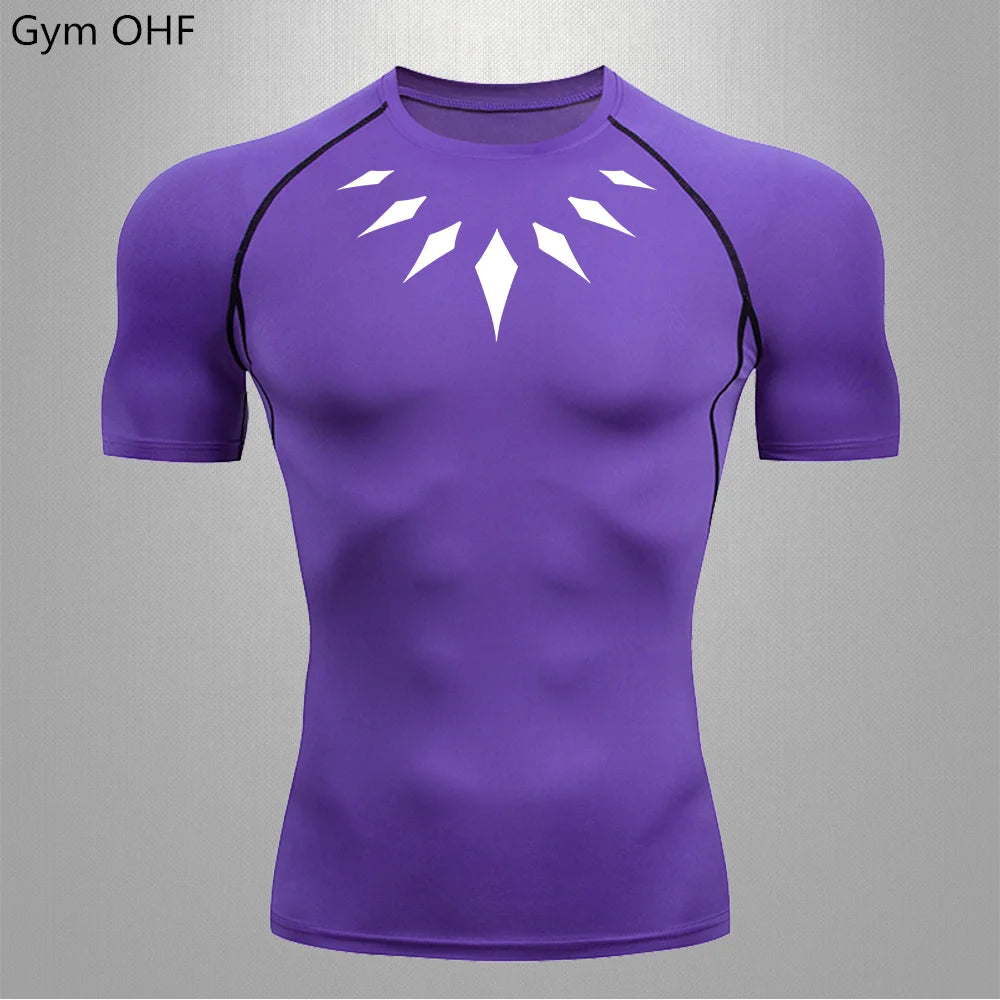 Camiseta de Compresion Estilo Black Panter