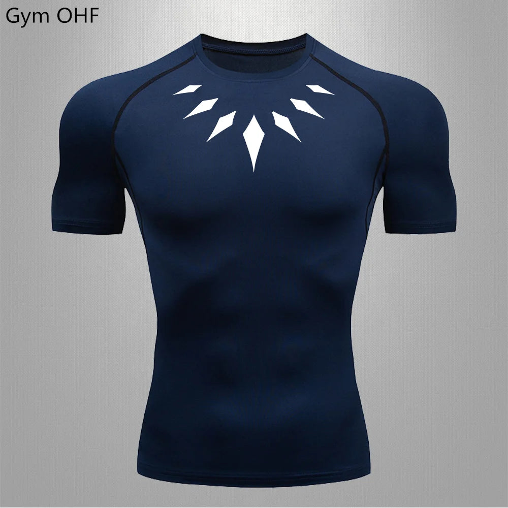 Camiseta de Compresion Estilo Black Panter