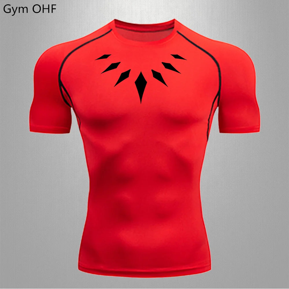 Camiseta de Compresion Estilo Black Panter