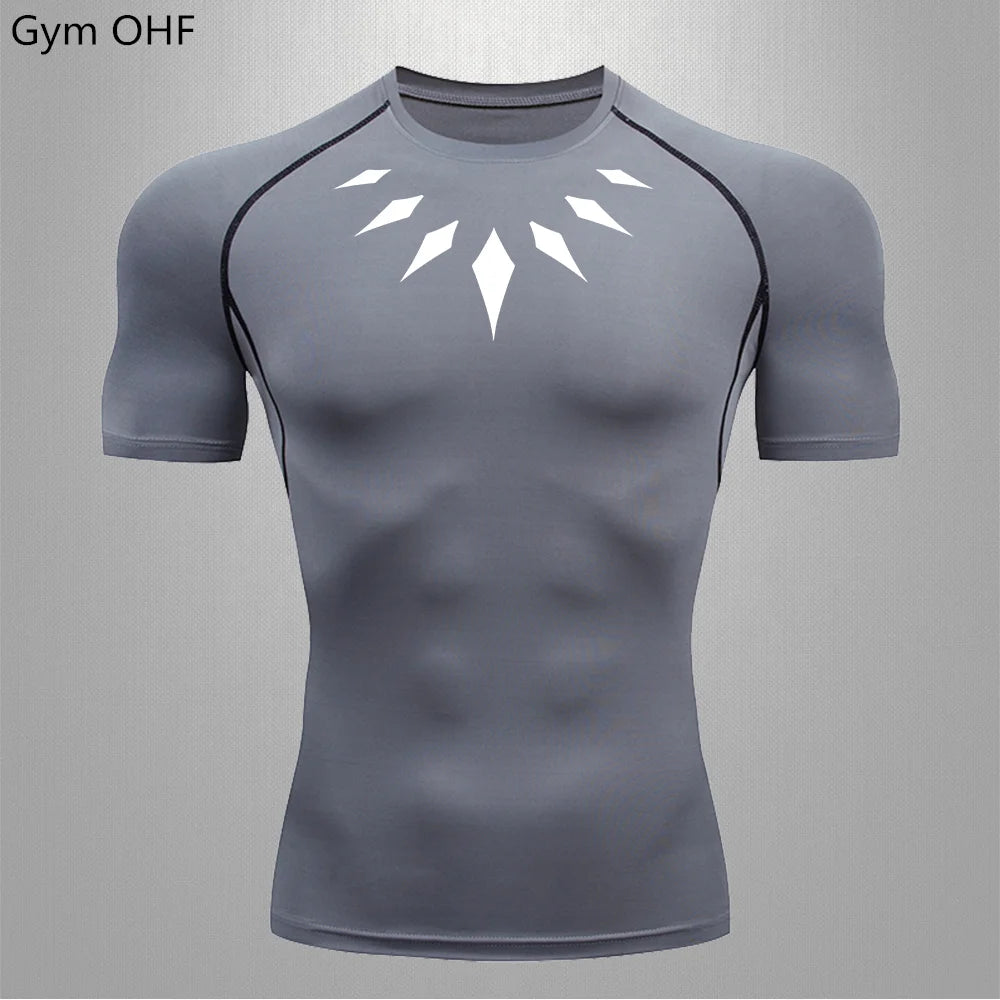 Camiseta de Compresion Estilo Black Panter