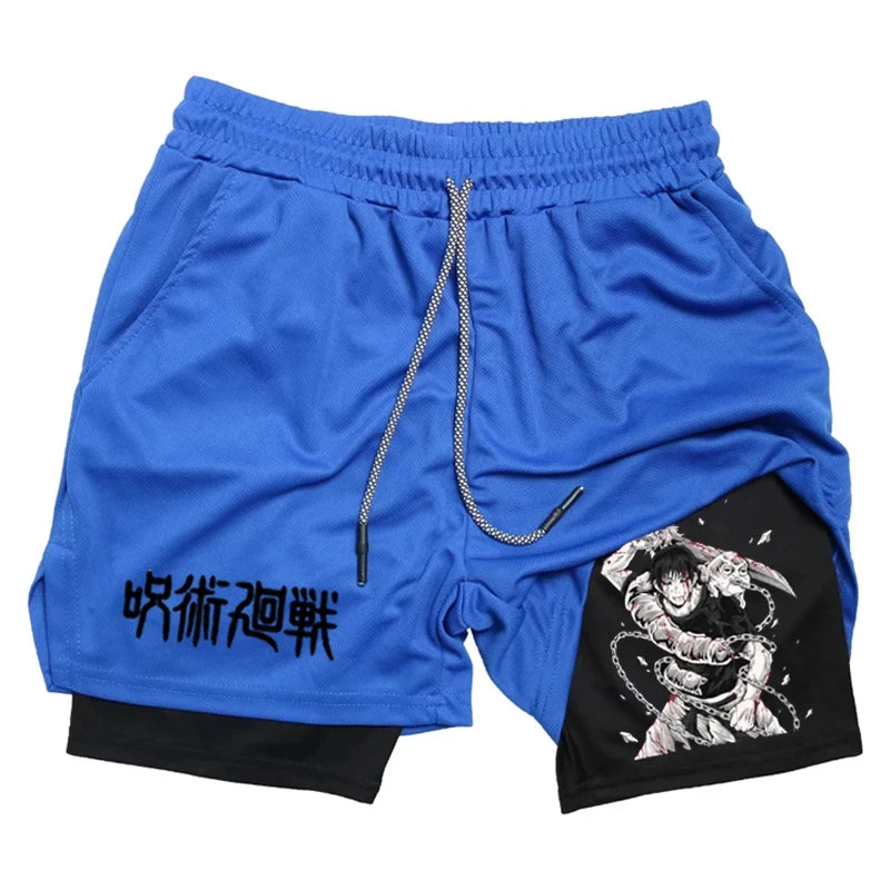 Shorts Deportivos Estilo TOJI de Jujutsu Kaisen