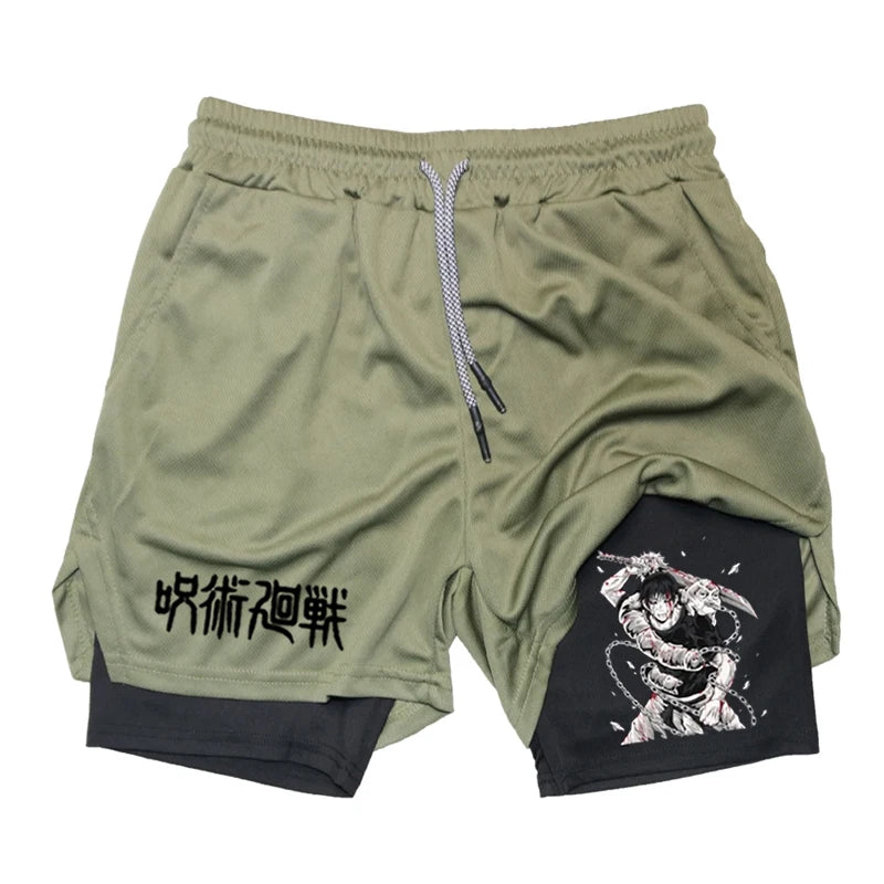 Shorts Deportivos Estilo TOJI de Jujutsu Kaisen