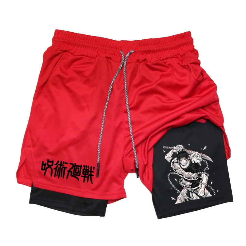 Shorts Deportivos Estilo TOJI de Jujutsu Kaisen