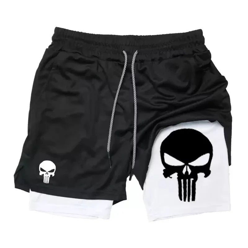Shorts Deportivos Estilo PUNISHER